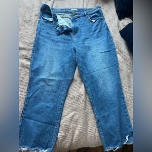 LOFT Curvy Straight Crop Jeans